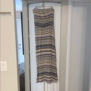 Lucky Brand Striped Maxi Dress - Blue and Cream